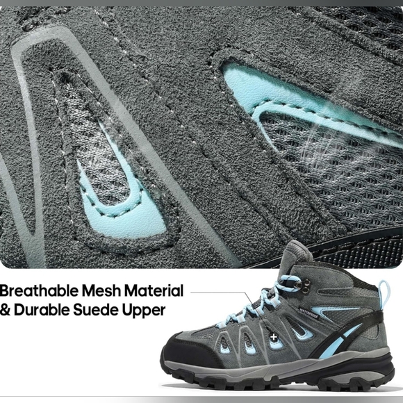 NORTIV 8 Women's Waterproof Wide Hiking Boots Outdoor Trekking Camping Trail - Picture 6 of 13